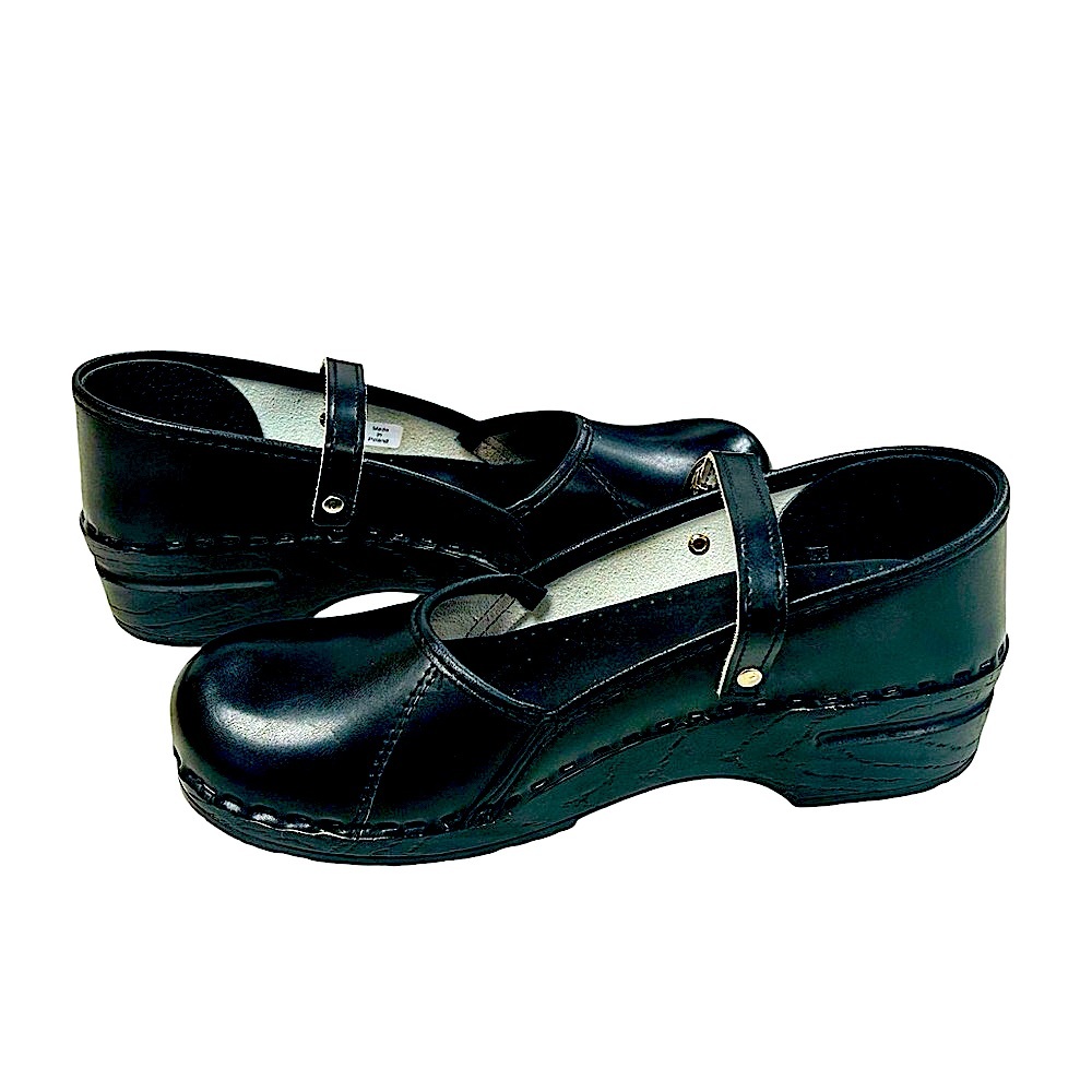 BJORK Swedish Marcella Mary Jane Black Leather Shoes Women’s size 40